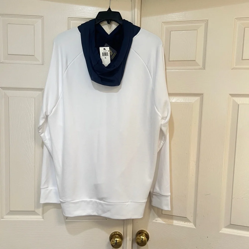 Polo Ralph‎ Lauren white Performance Terry Hoodie Men XL FLAWED READ BELLOW